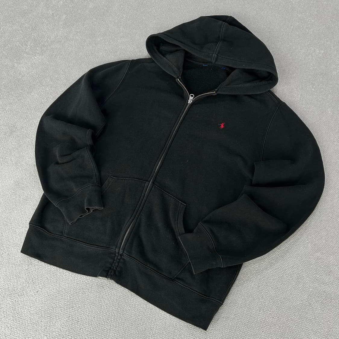 폴로 랄프로렌 블랙 기모 후드집업  상품이미지1