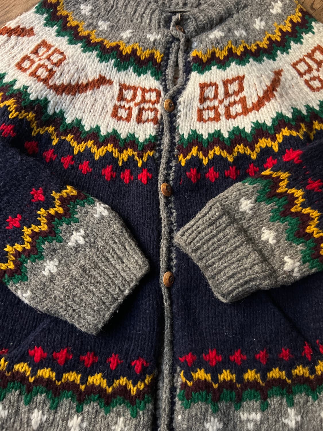 [L]90's 빈티지 핸드메이드 페어아일 에콰도르 스웨터 니트 상품이미지4