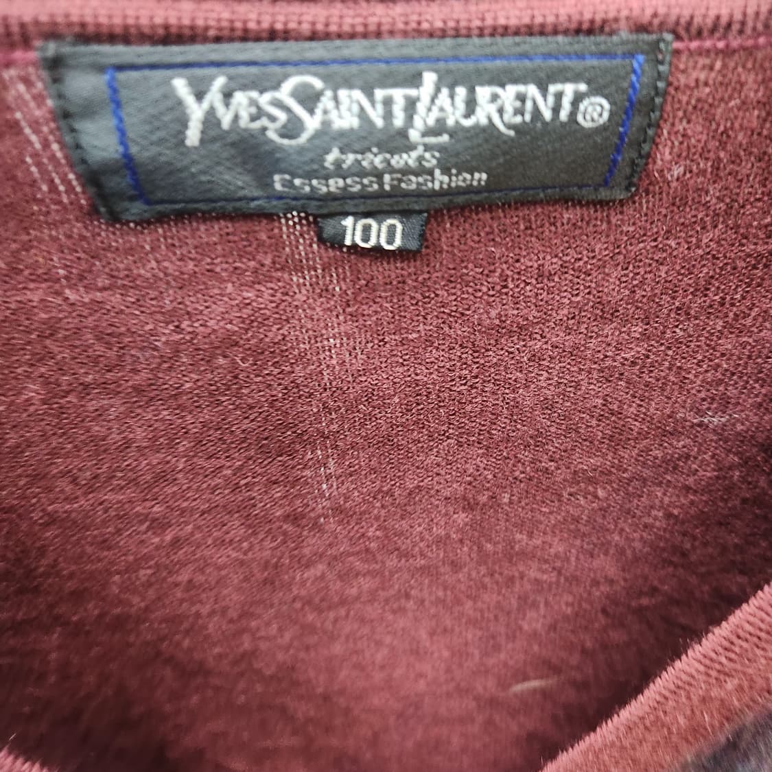 입생로랑 버건디 체크 뉴울 니트 100(L) 남여공용 상품이미지5