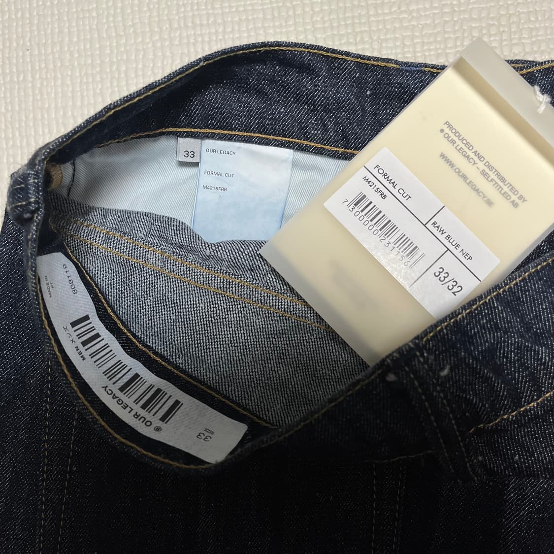 아워레가시 포멀컷 로우 블루 넵 데님 상품이미지4