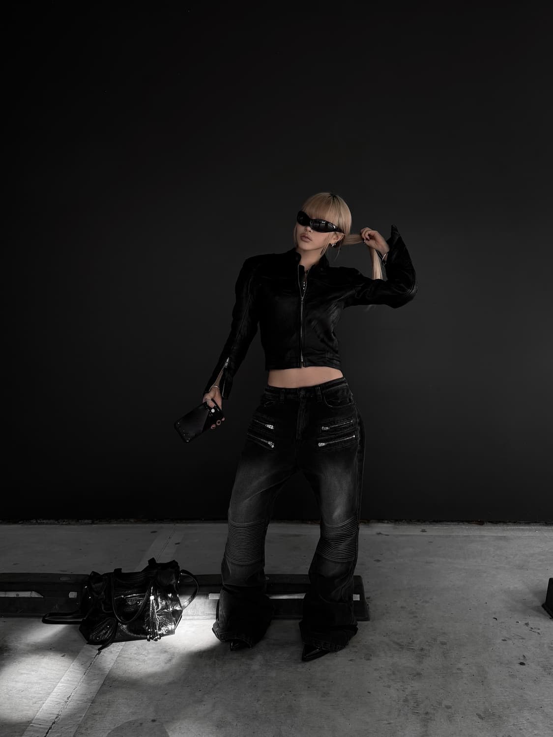 biker crop jacket 상품이미지7