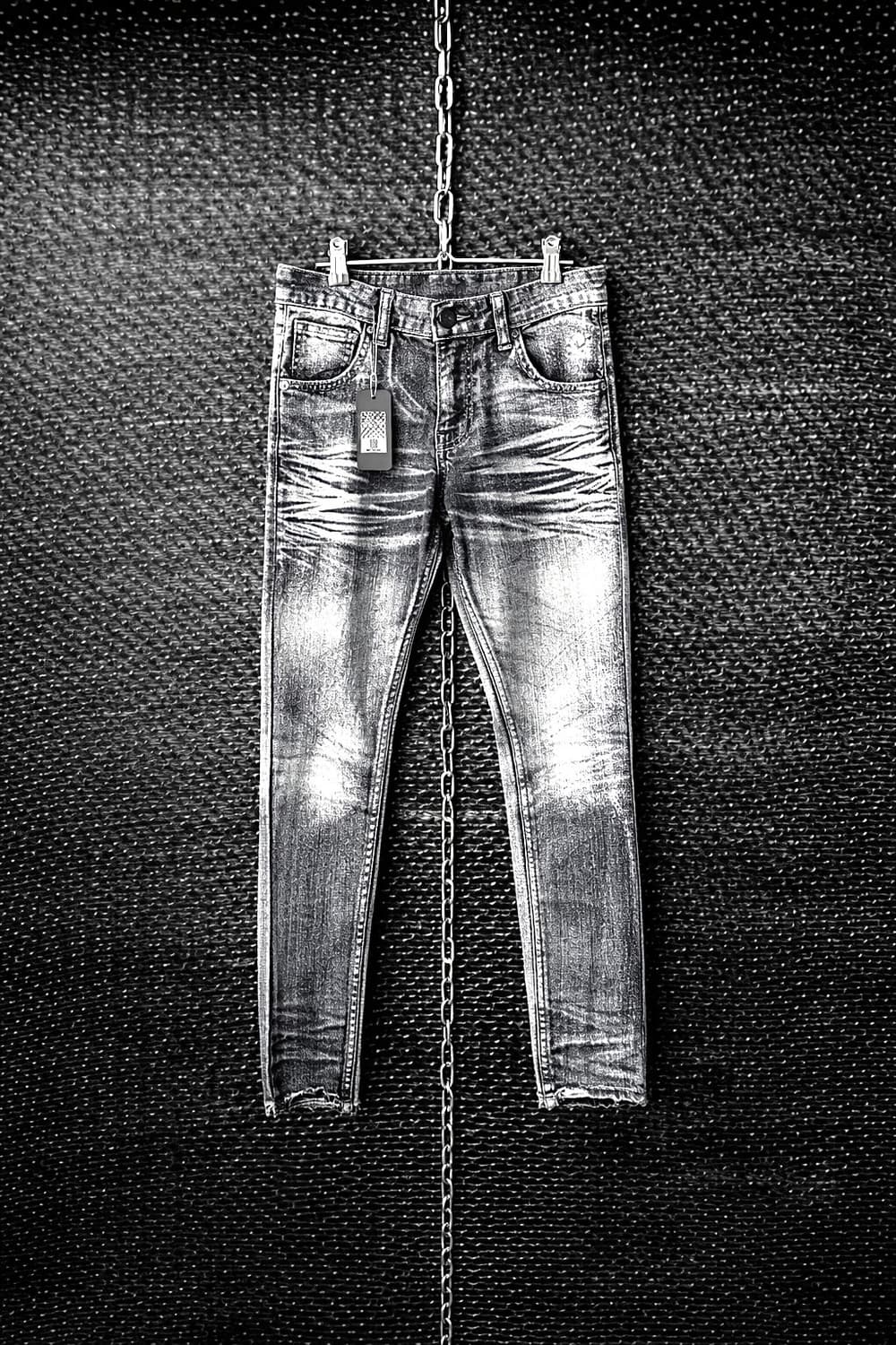 Collin 워싱 슬림 팬츠 상품이미지1