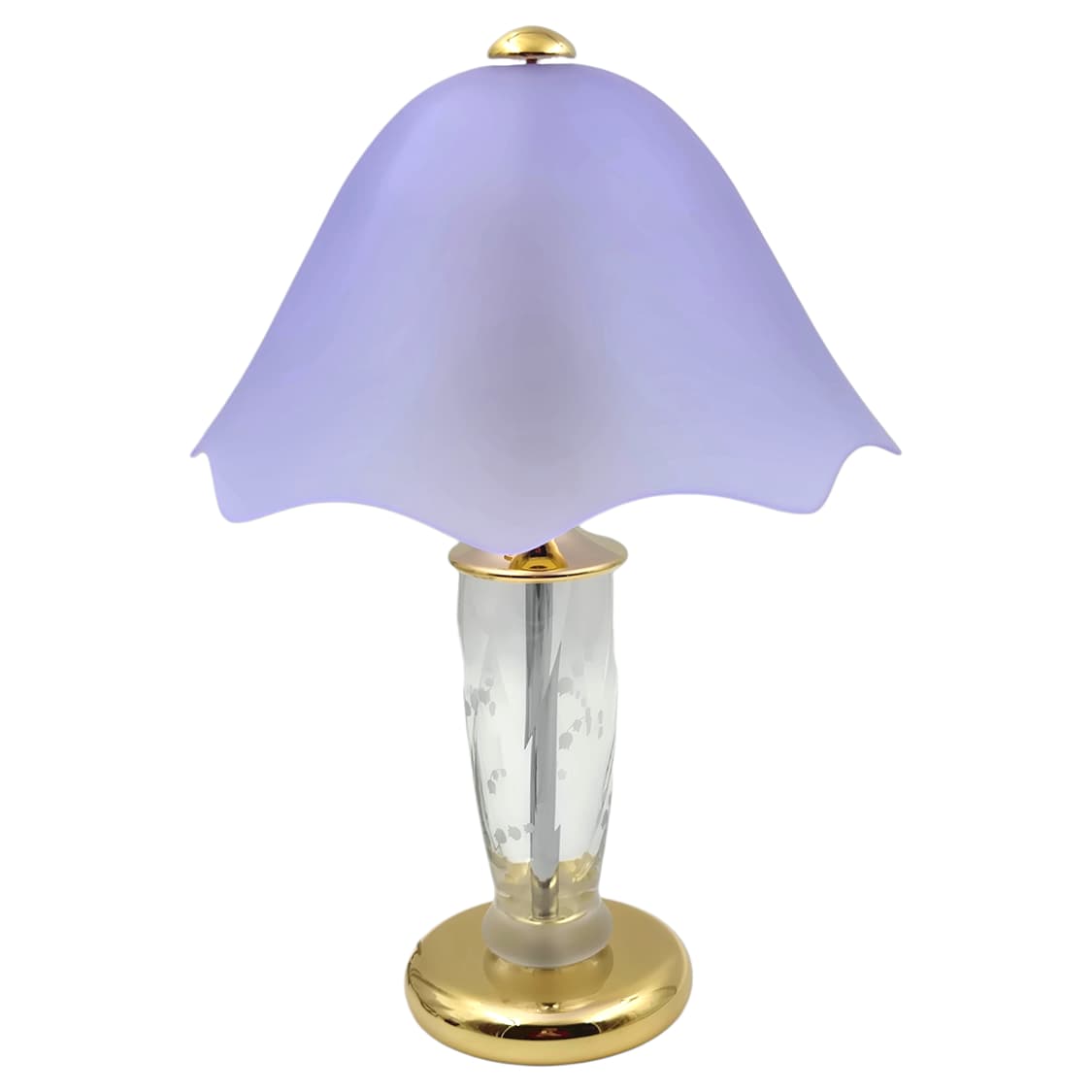 90s 호야 크리스탈 퍼플 플로랄 애칭 스탠드 램프 상품이미지4