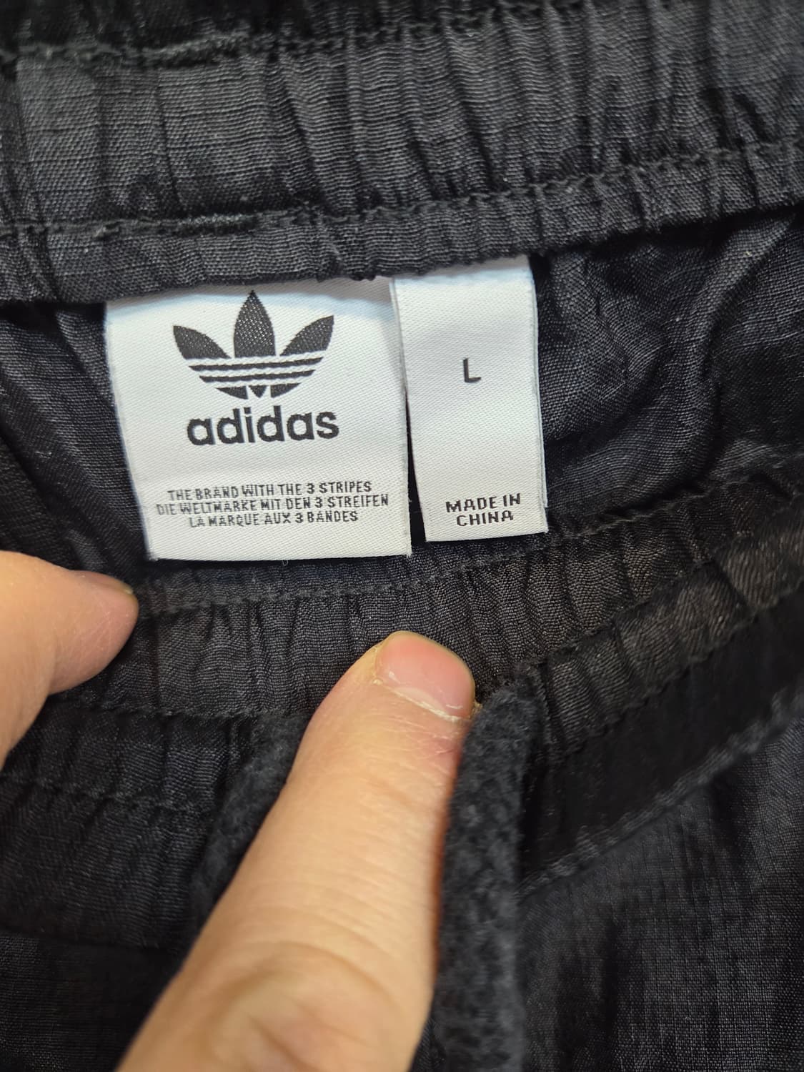 아디다스 테이프로고 우븐 트랙팬츠 L 상품이미지5