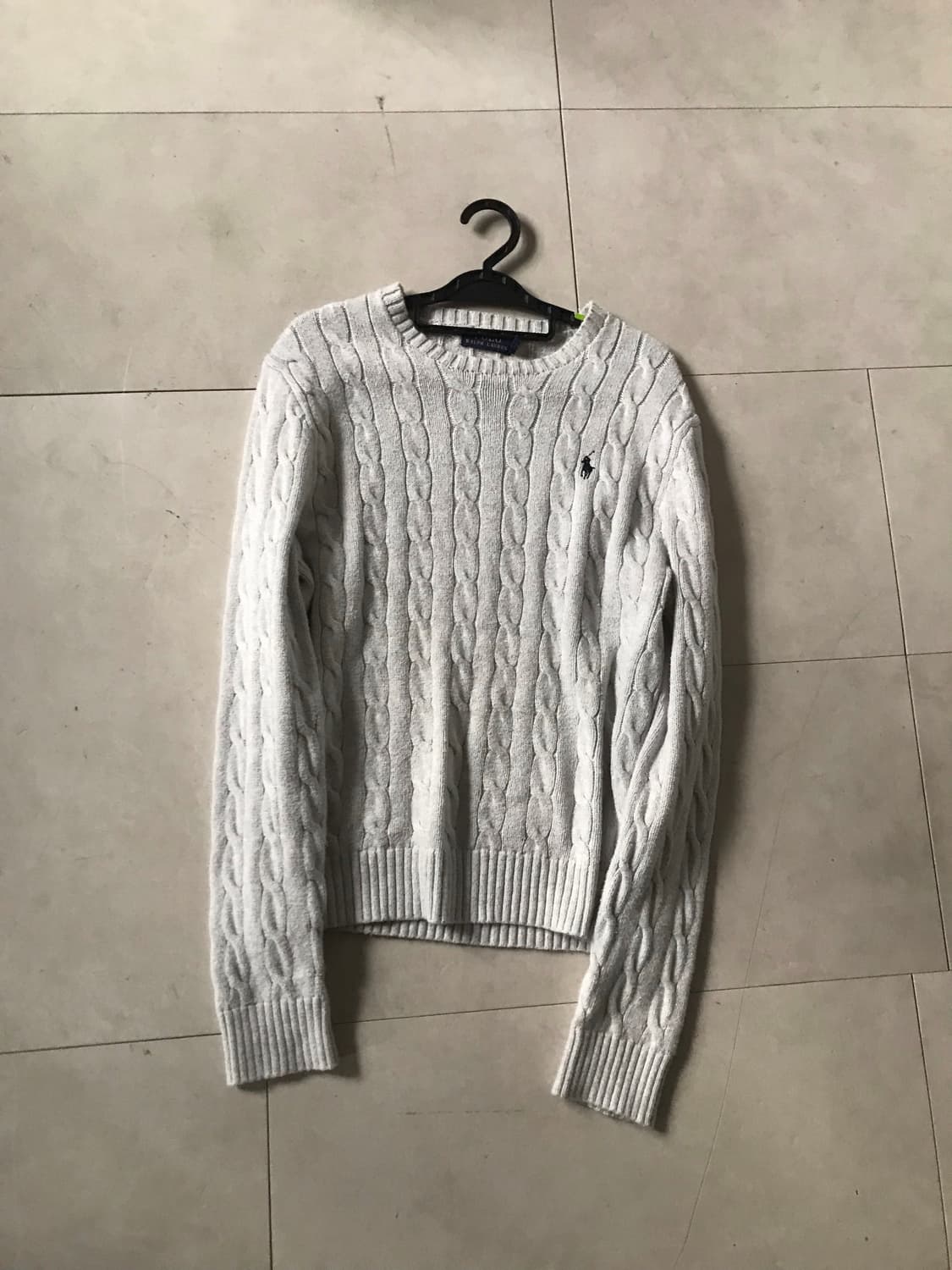 폴로 연그레이 케이블 니트 상품이미지9