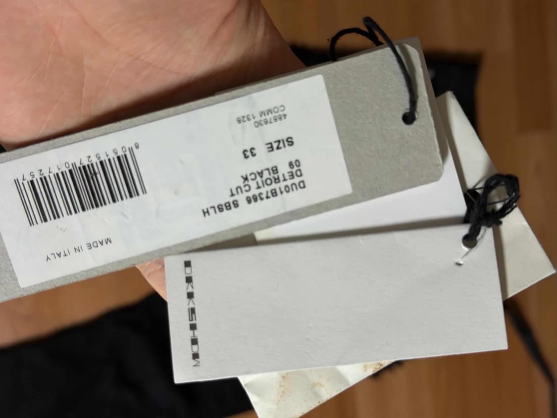 급처) 릭오웬스 슬래쉬 디트로이트컷 데님 33 상품이미지2