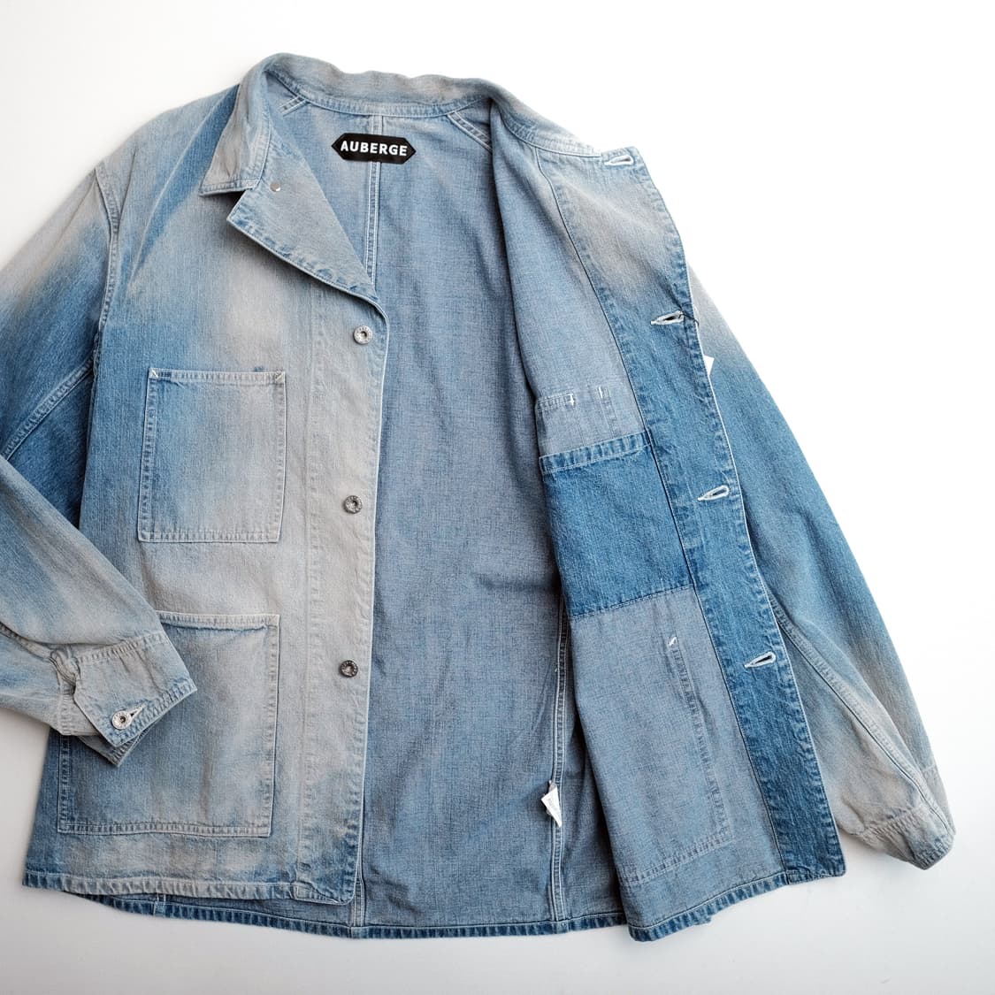 AUBERGE Dino BL 44사이즈 데님 선번 블리치 자켓 오베르주 상품이미지9