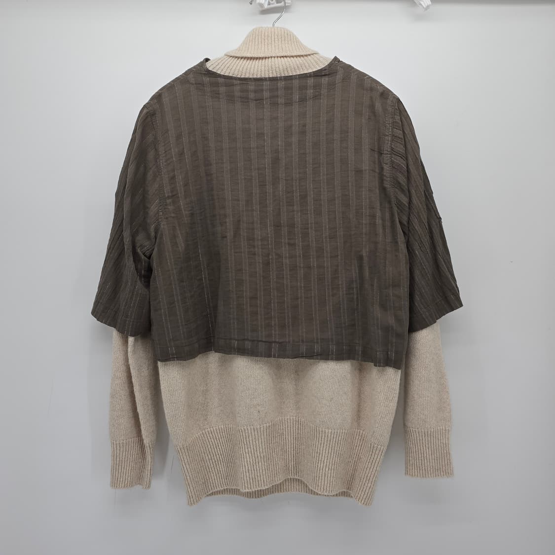 니트 & 스트라이프 셔츠 코디 세트 상품이미지4