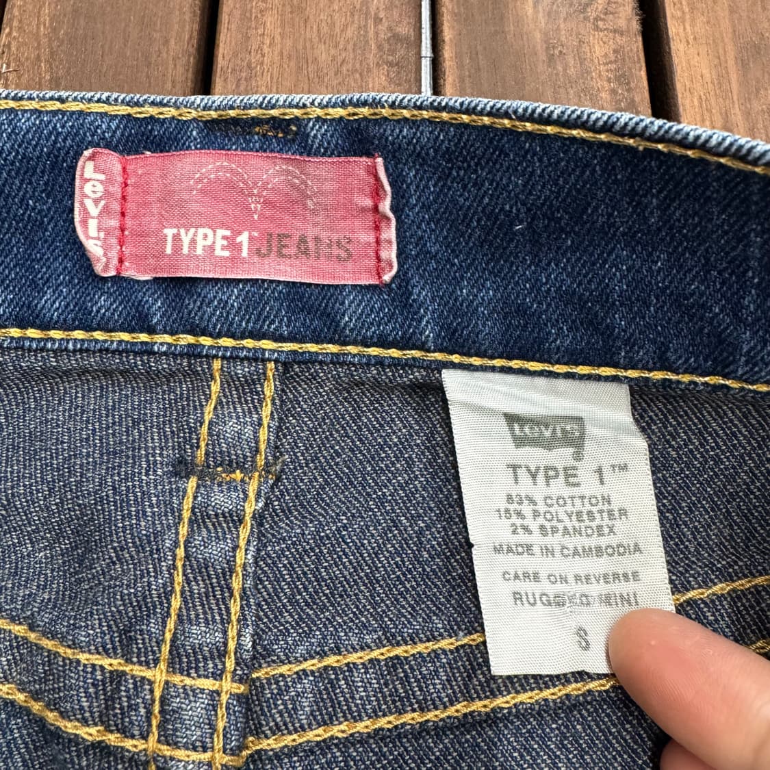 리바이스 타입원 로우라이즈 데님 미니 스커트 (32)    상품이미지3