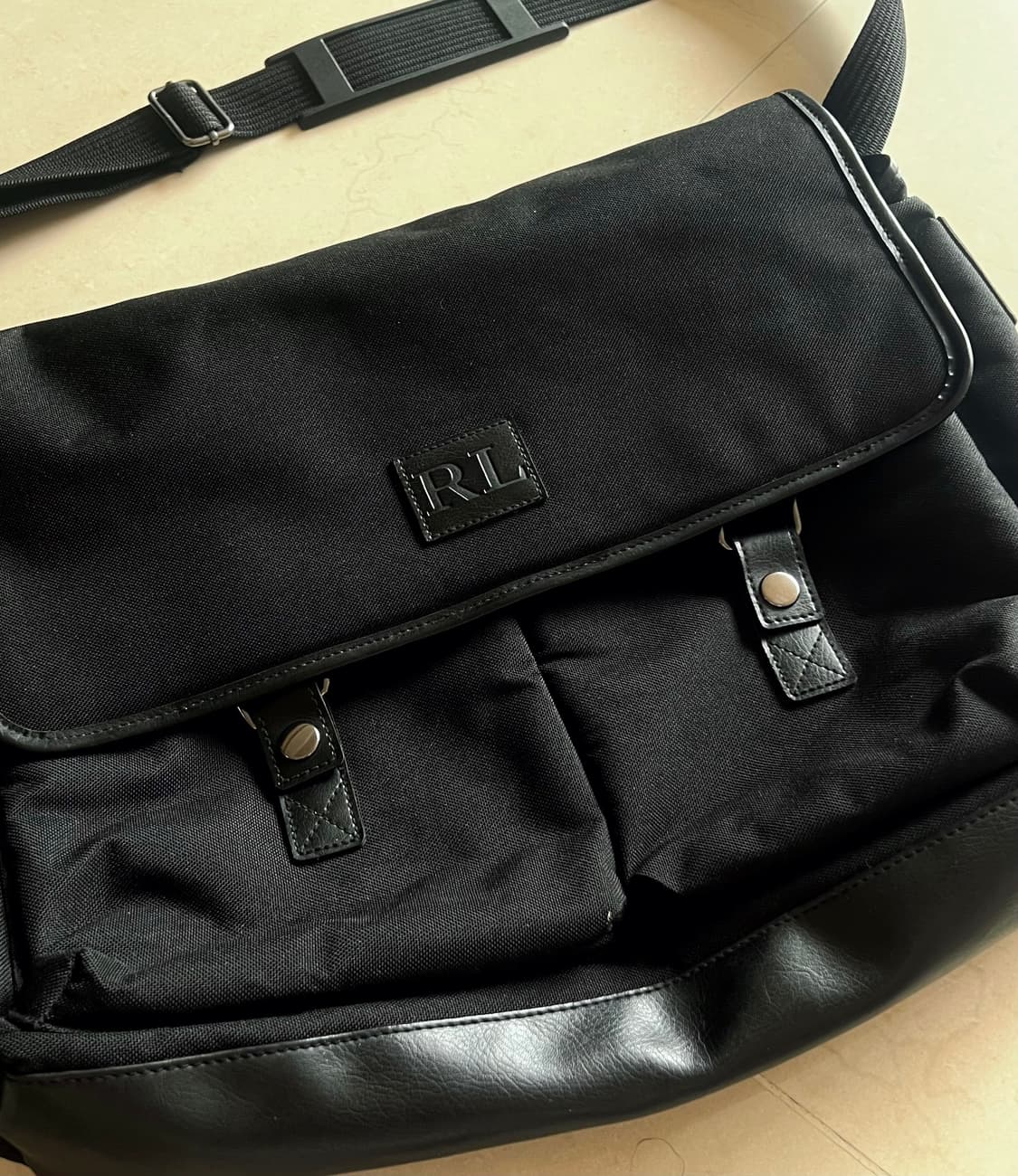 폴로 랄프로렌 블랙 빈티지 메신저백 상품이미지1
