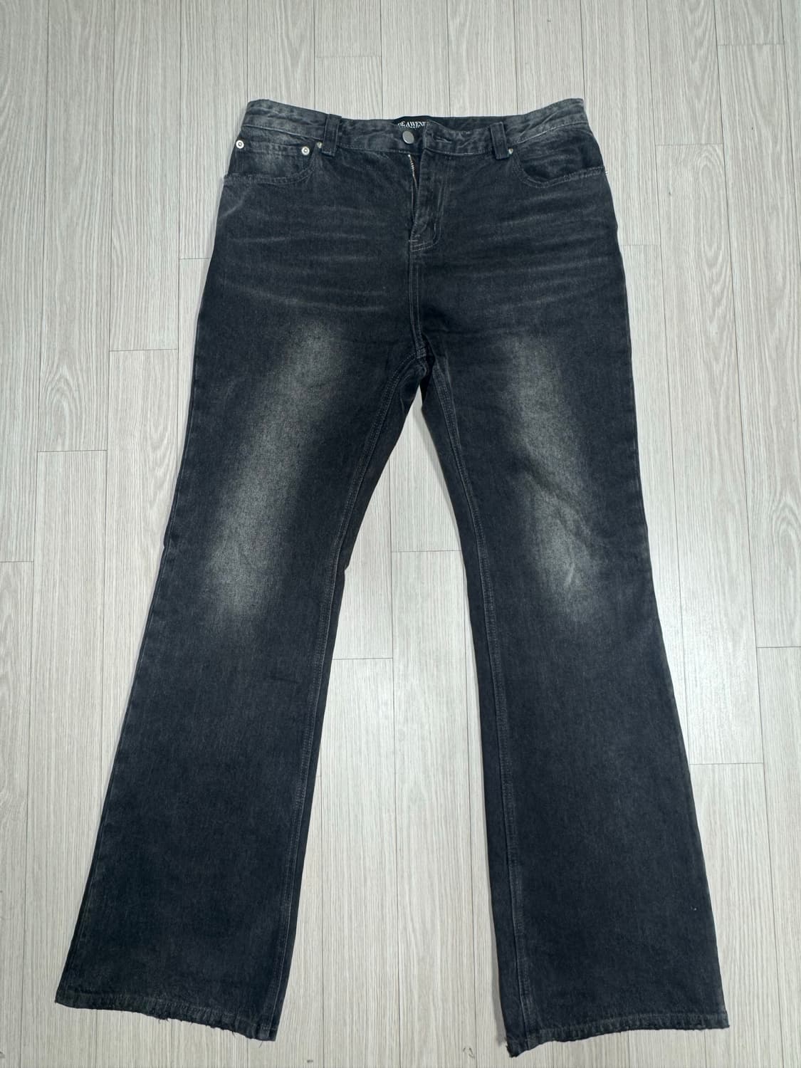 Awende 플레어 데님 블랙 워싱 진 / 1 SIZE 상품이미지1