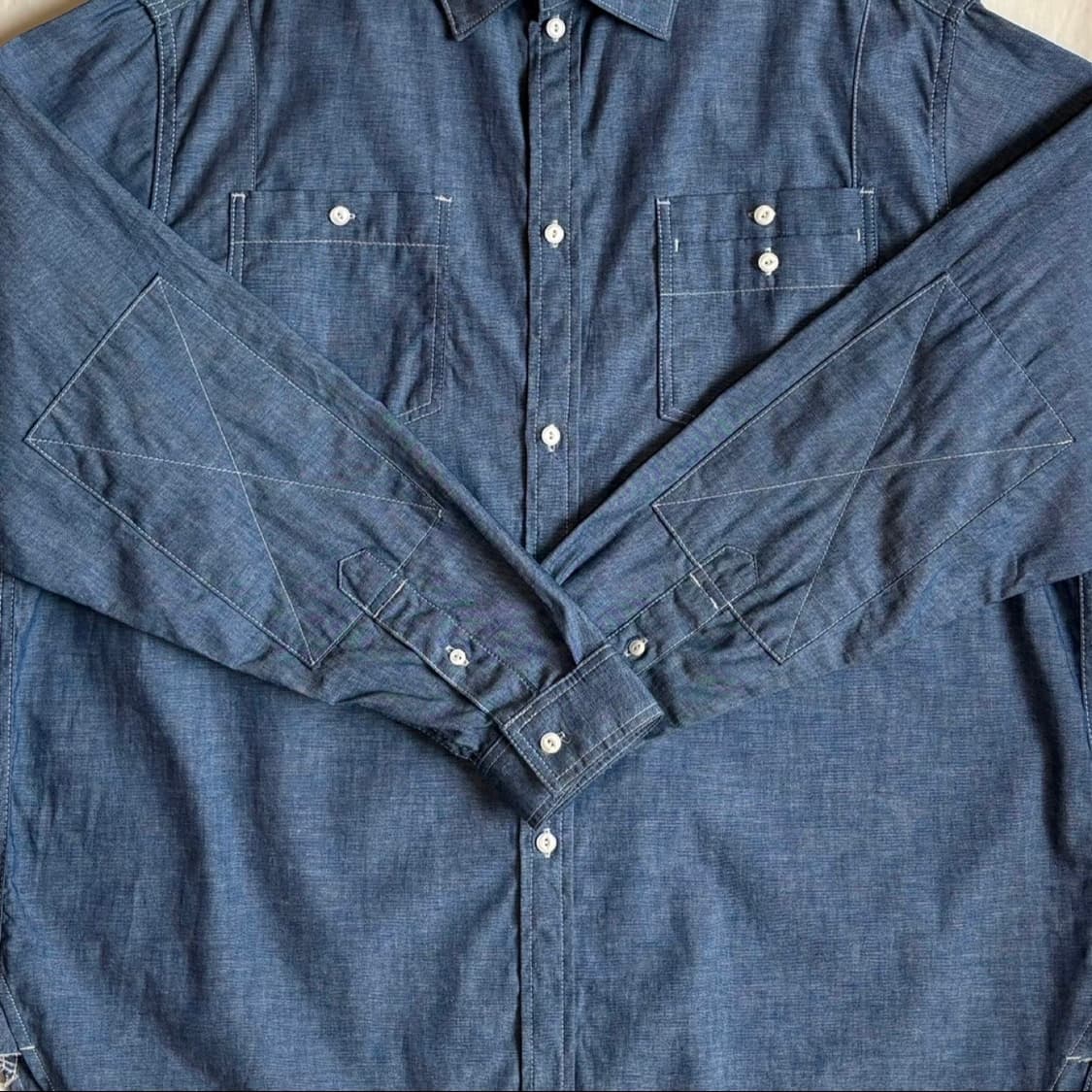[XL 110-113] 데드스탁 네이머 클로딩 샴브레이 데님셔츠 상품이미지6