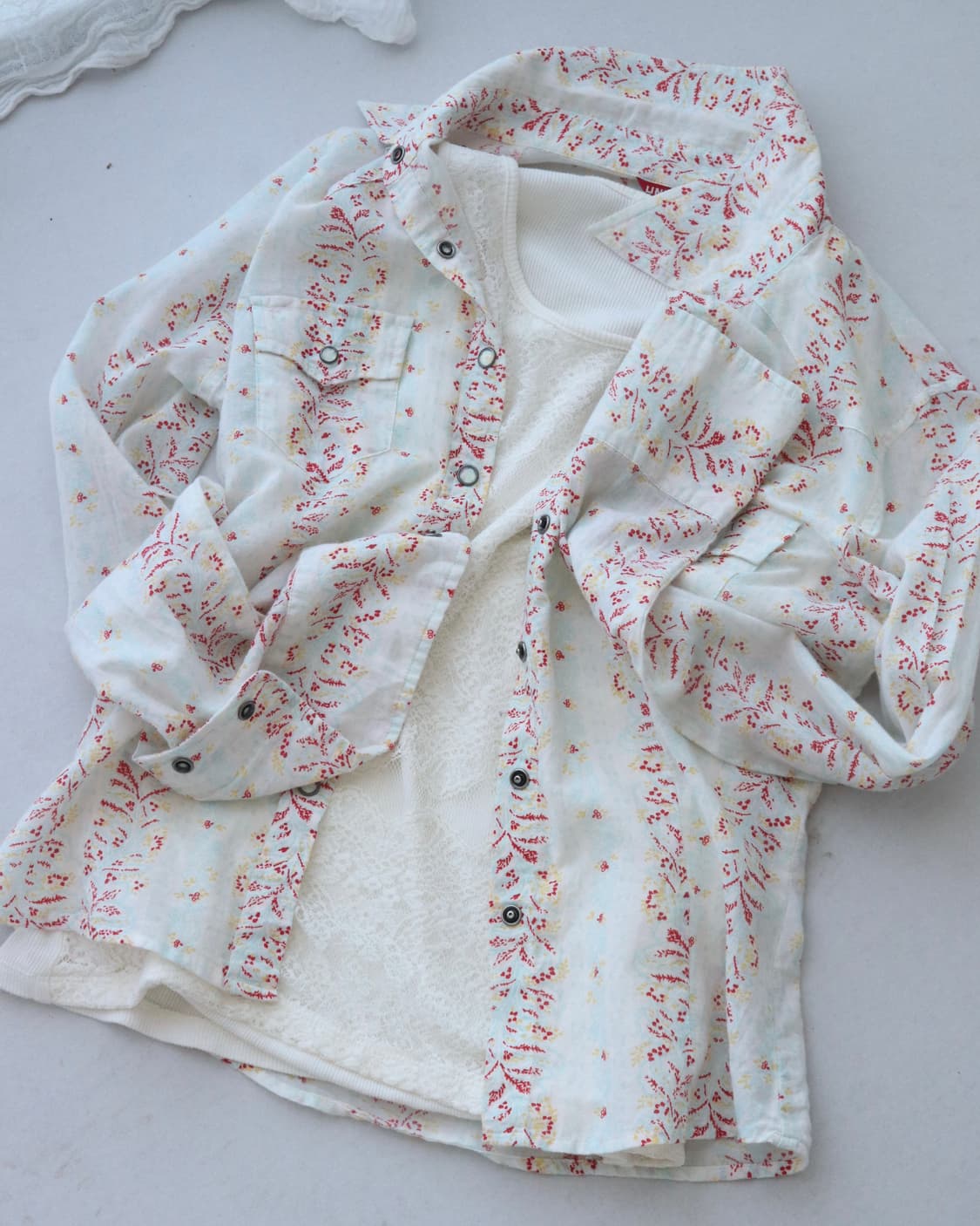 Vintage Soft Floral Shirt 상품이미지8
