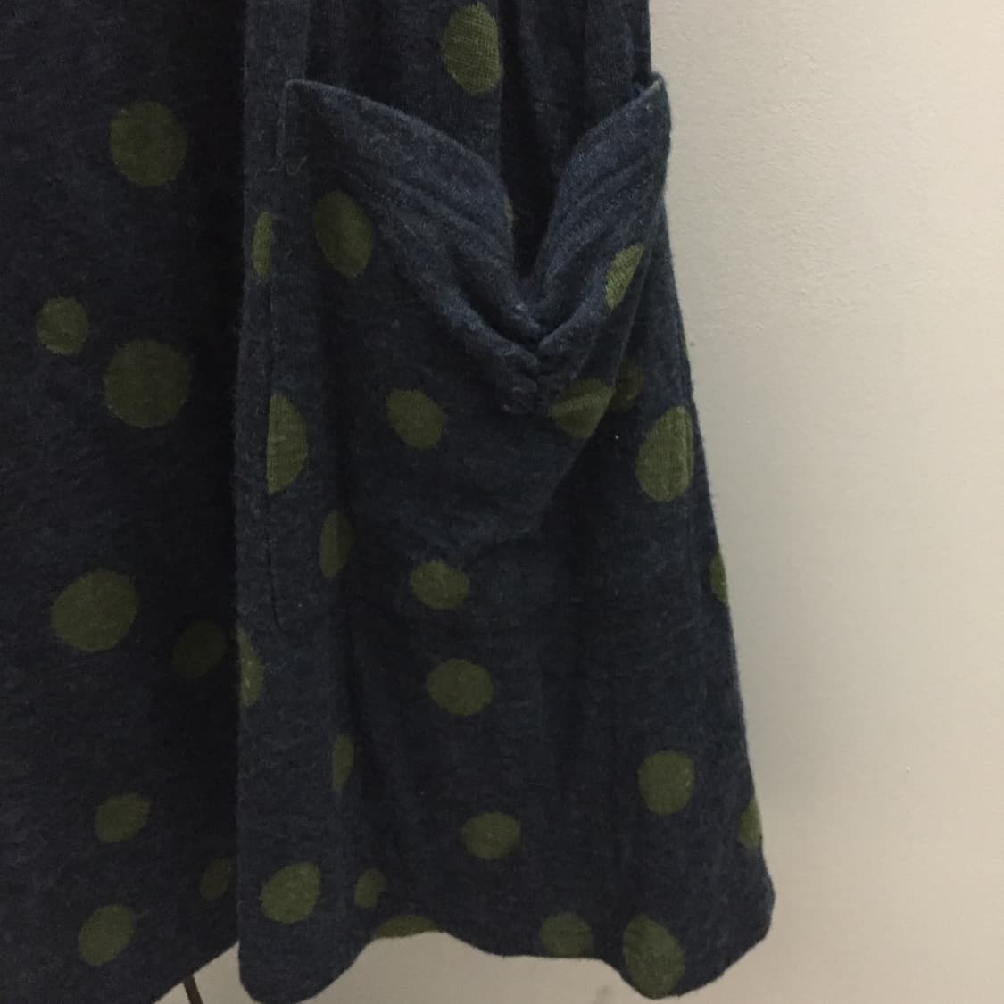 JPN Vintage 갸루 괴짜 그린 도트 니트 원피스 상품이미지4