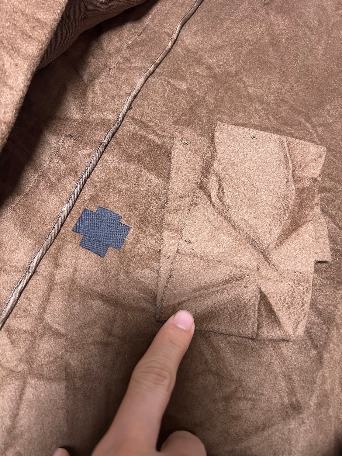 브라운 일본제 캐시미어 코트 사이즈 110 상품이미지5