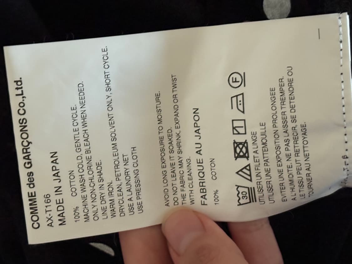 꼼데가르송 도트 롱슬리브 상품이미지4