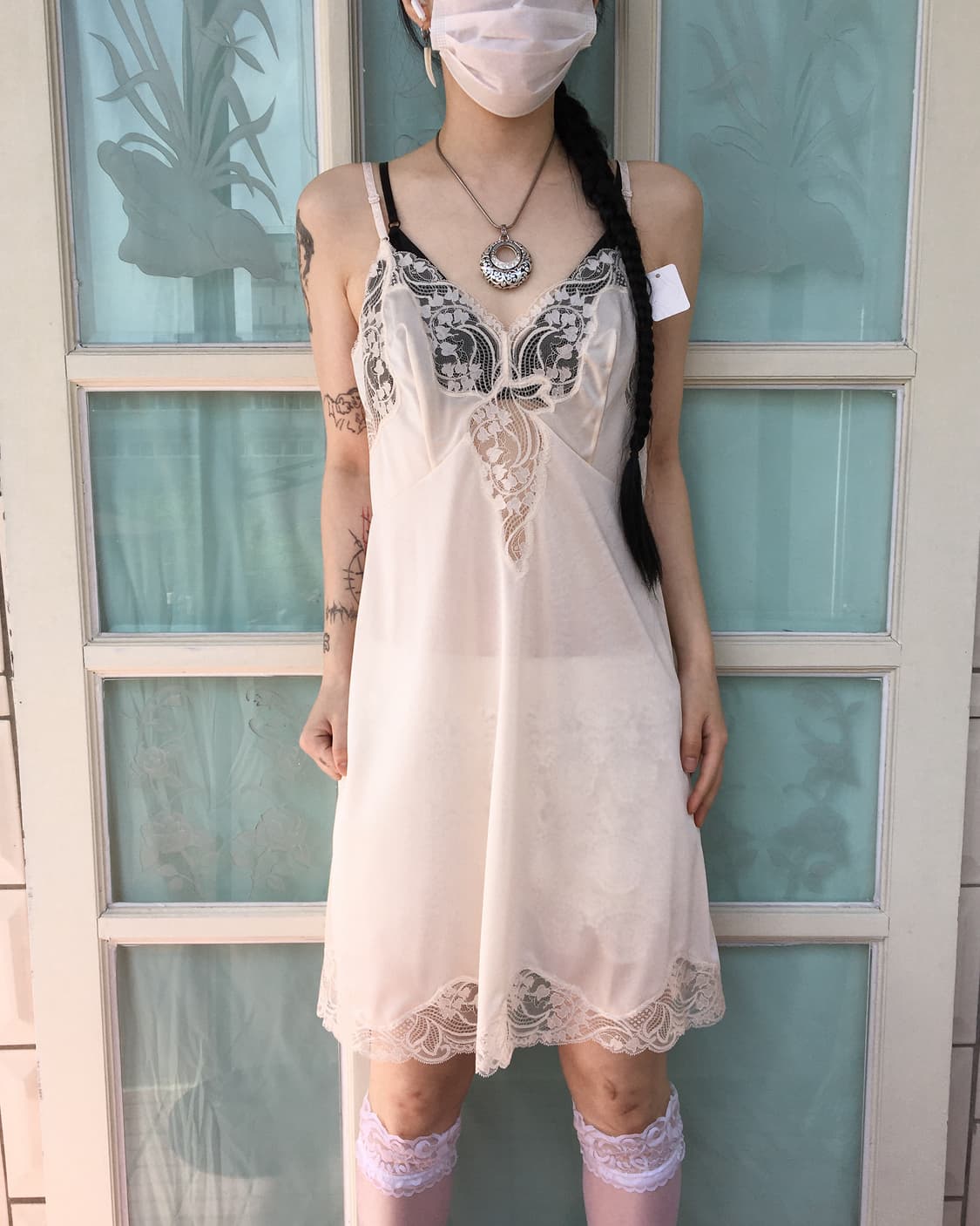 Lace point slip onepiece 상품이미지1