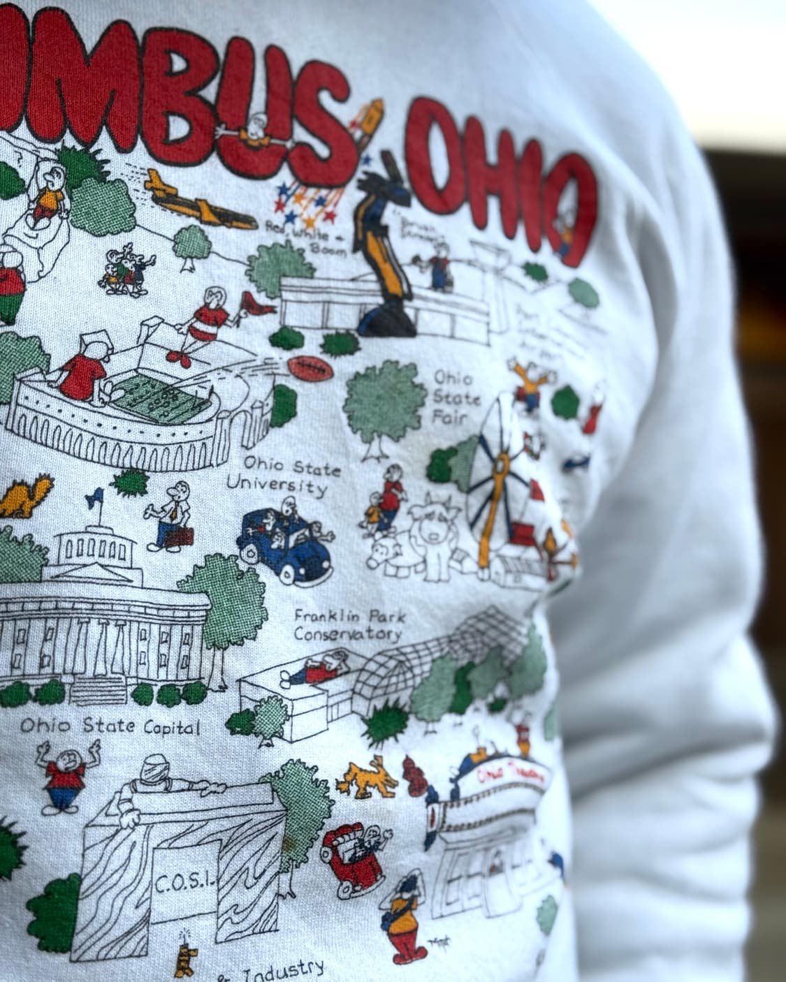 90's 프룻오브더룸 콜럼버스 오하이오 스웻셔츠 L 상품이미지10