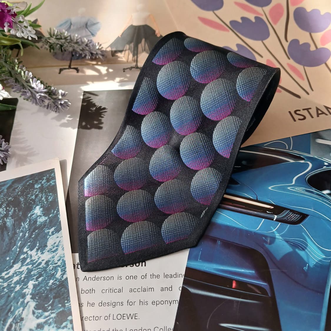 밀라숀 실크 블랙 도트 패턴 넥타이 9.4cm A~B등급 A19861
 상품이미지4