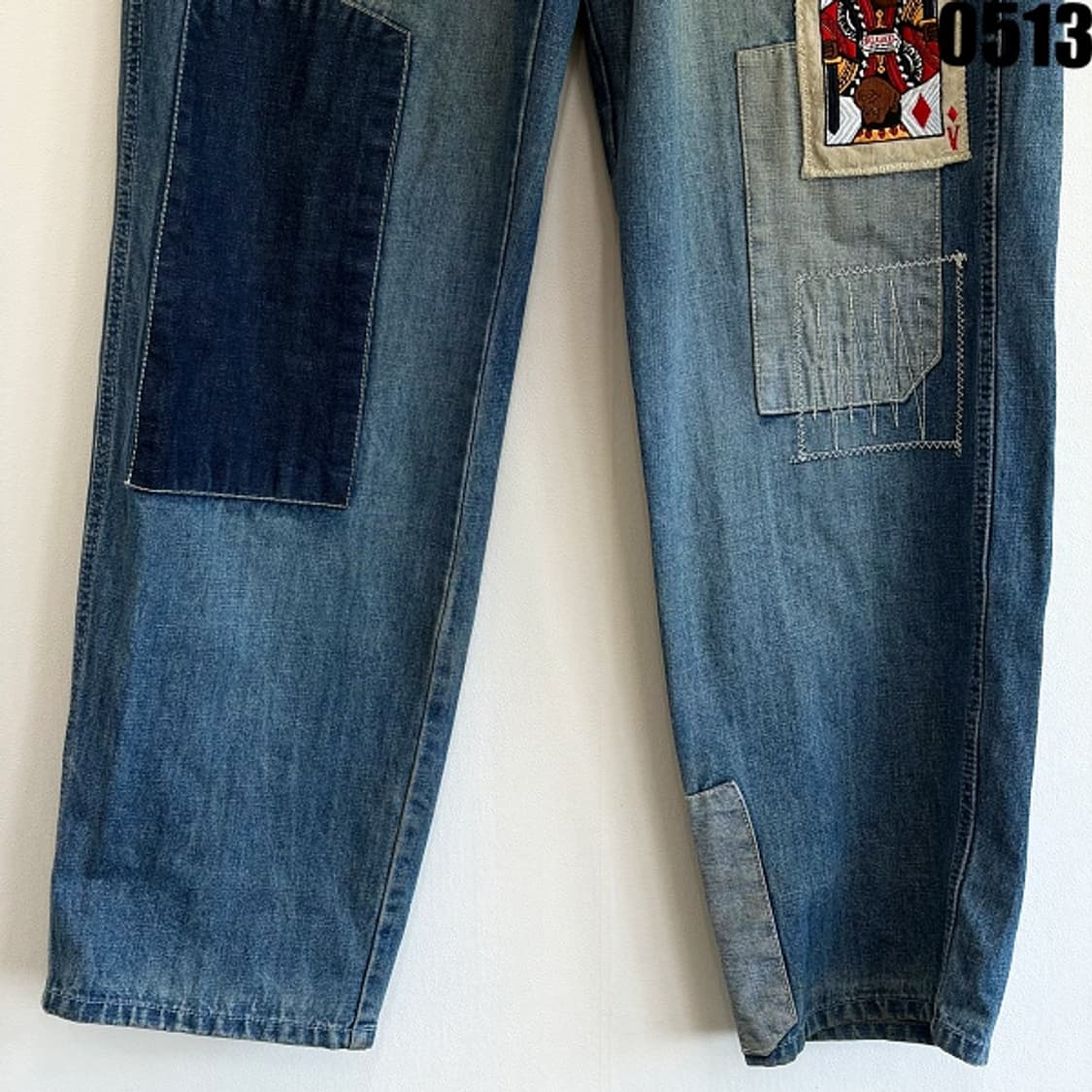 FUBU 플래티넘 빈티지 패치워크 데님 팬츠 W34L34 0513 상품이미지4