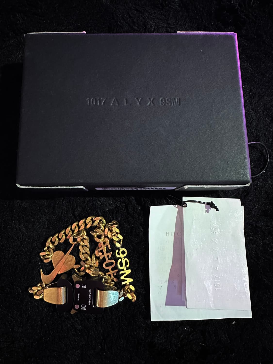 알릭스 나이키 히어로 체인 목걸이 골드모델 상품이미지2