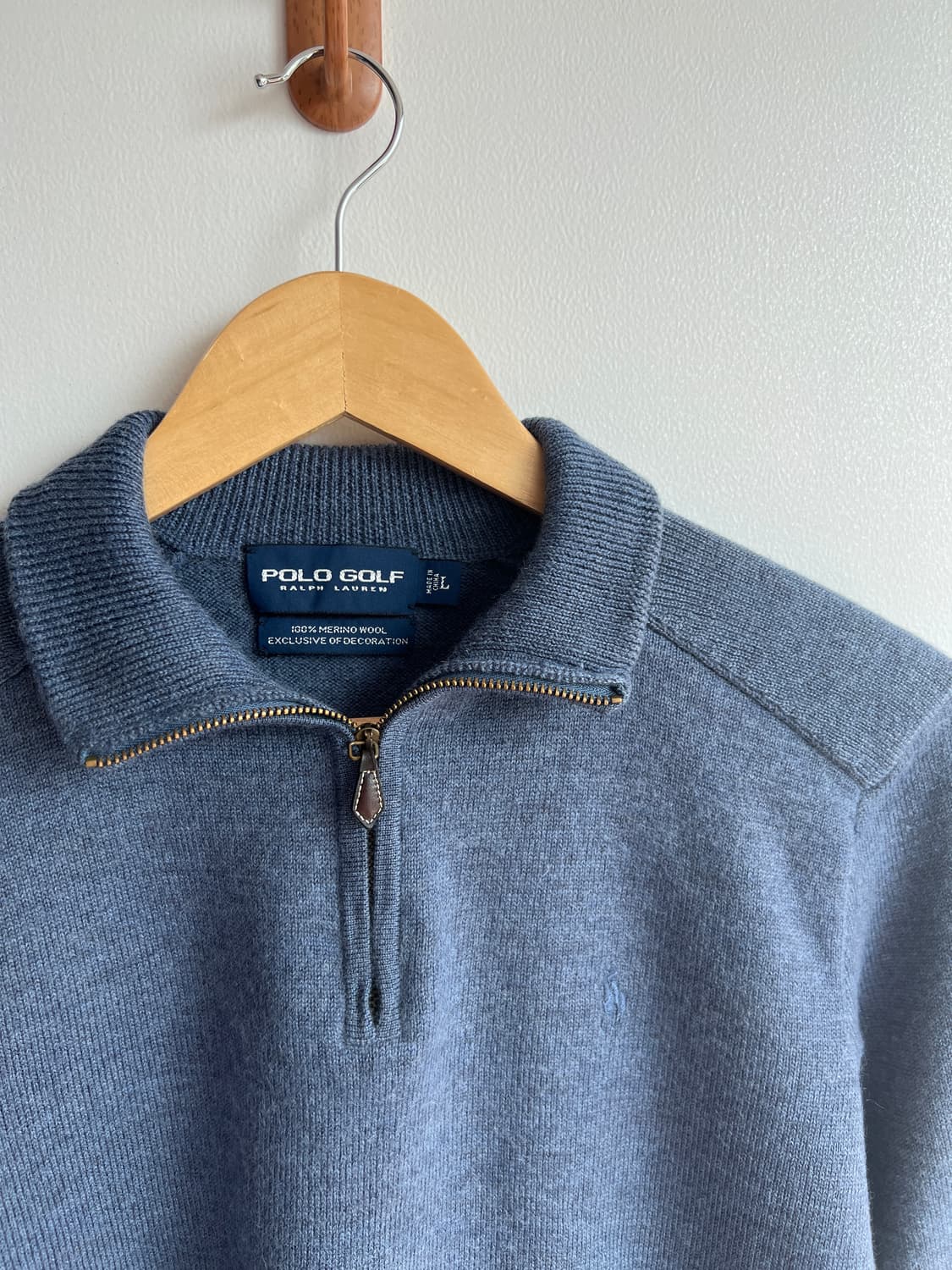 폴로 골프 메리노울 반집업 니트 L 상품이미지4