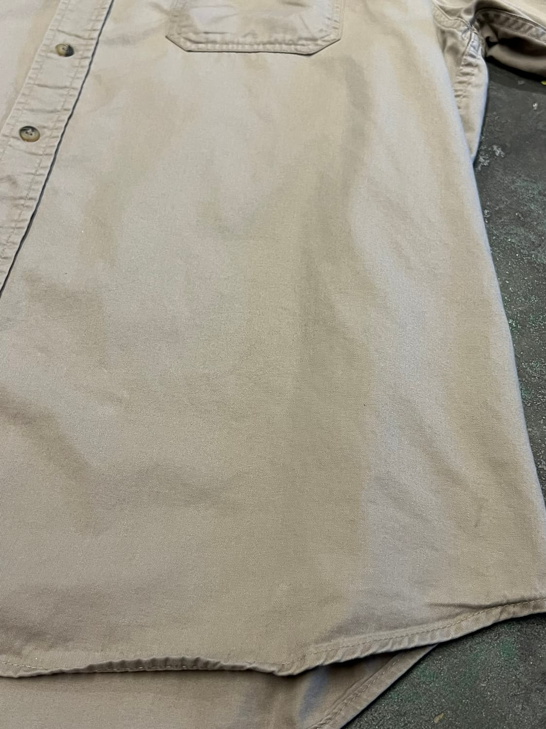 [XL] 랭글러 반팔 워크 셔츠 베이지 더블포켓 셔츠 Wrangler 상품이미지5