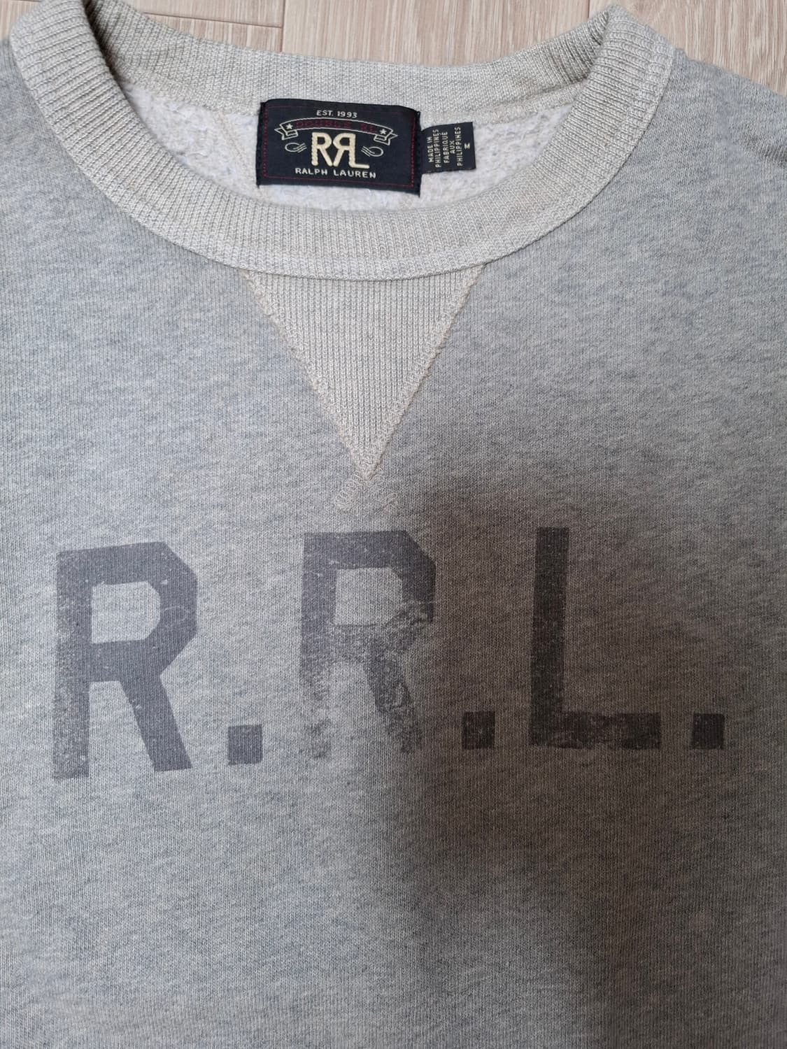 M RRL 더블알엘 로고 회색 맨투맨 티셔츠 상품이미지2