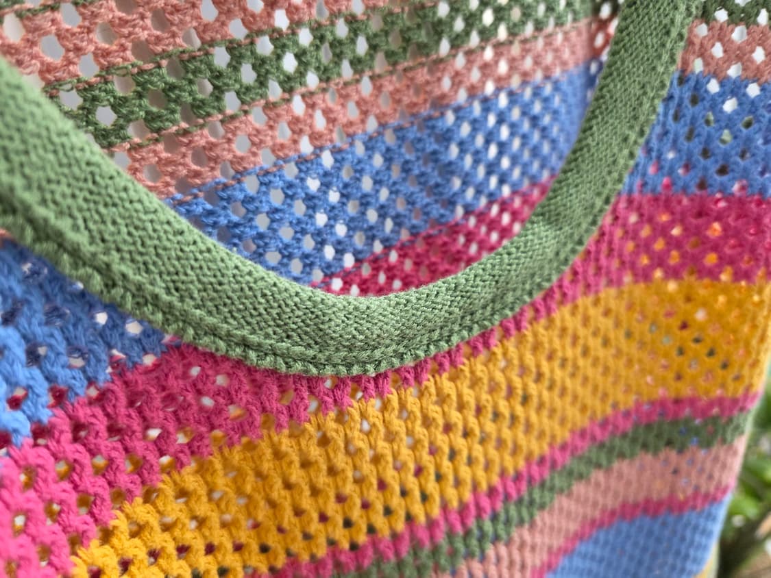 코바늘 뜨게실 니트민소매탑 상품이미지3