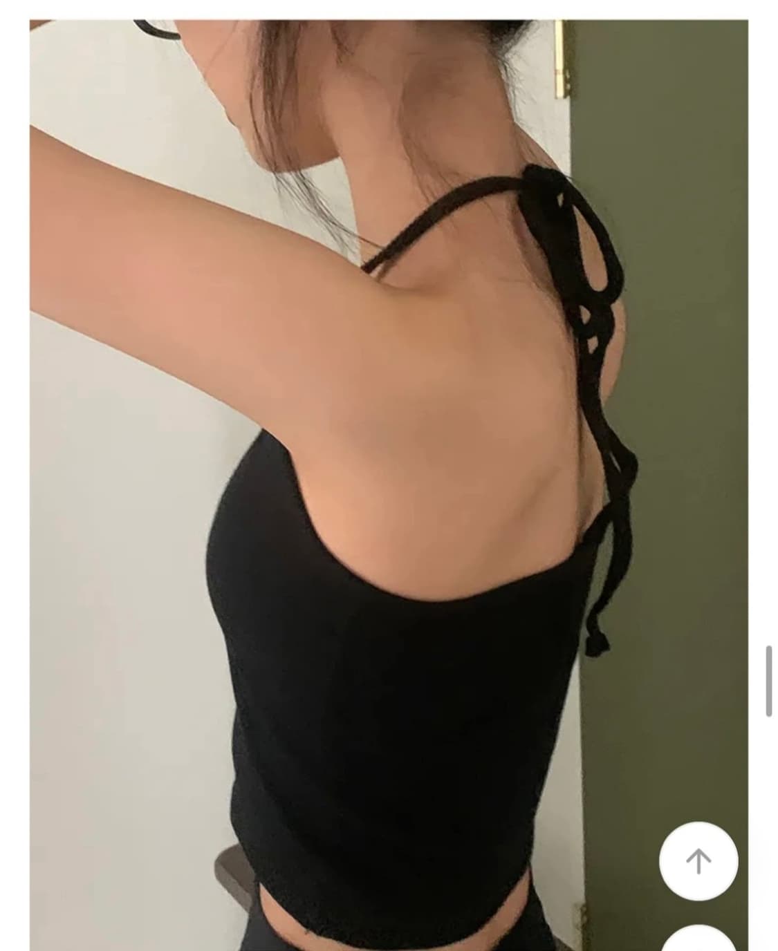 블랙 홀터넥 나시 민소매 상품이미지3