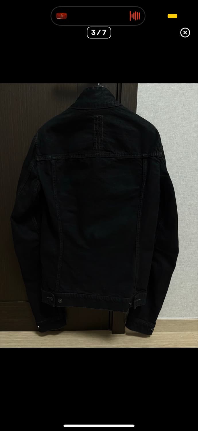 릭오웬스 슬레이브 데님자켓 블랙 xs 상품이미지3