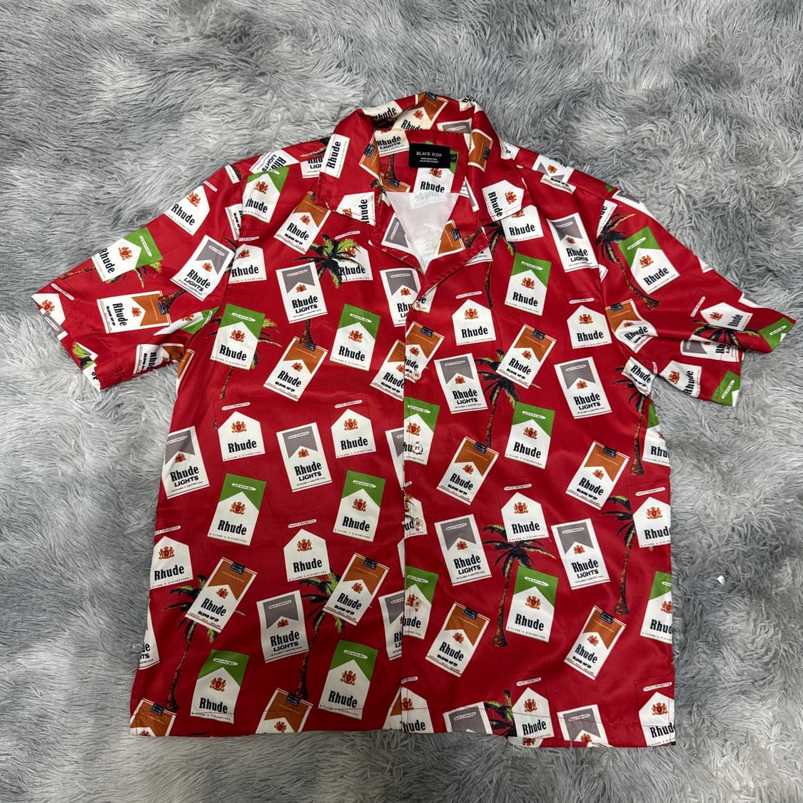 rhude 블랙아이콘 하와이안 말보로 셔츠 100 L  사이즈 상품이미지1