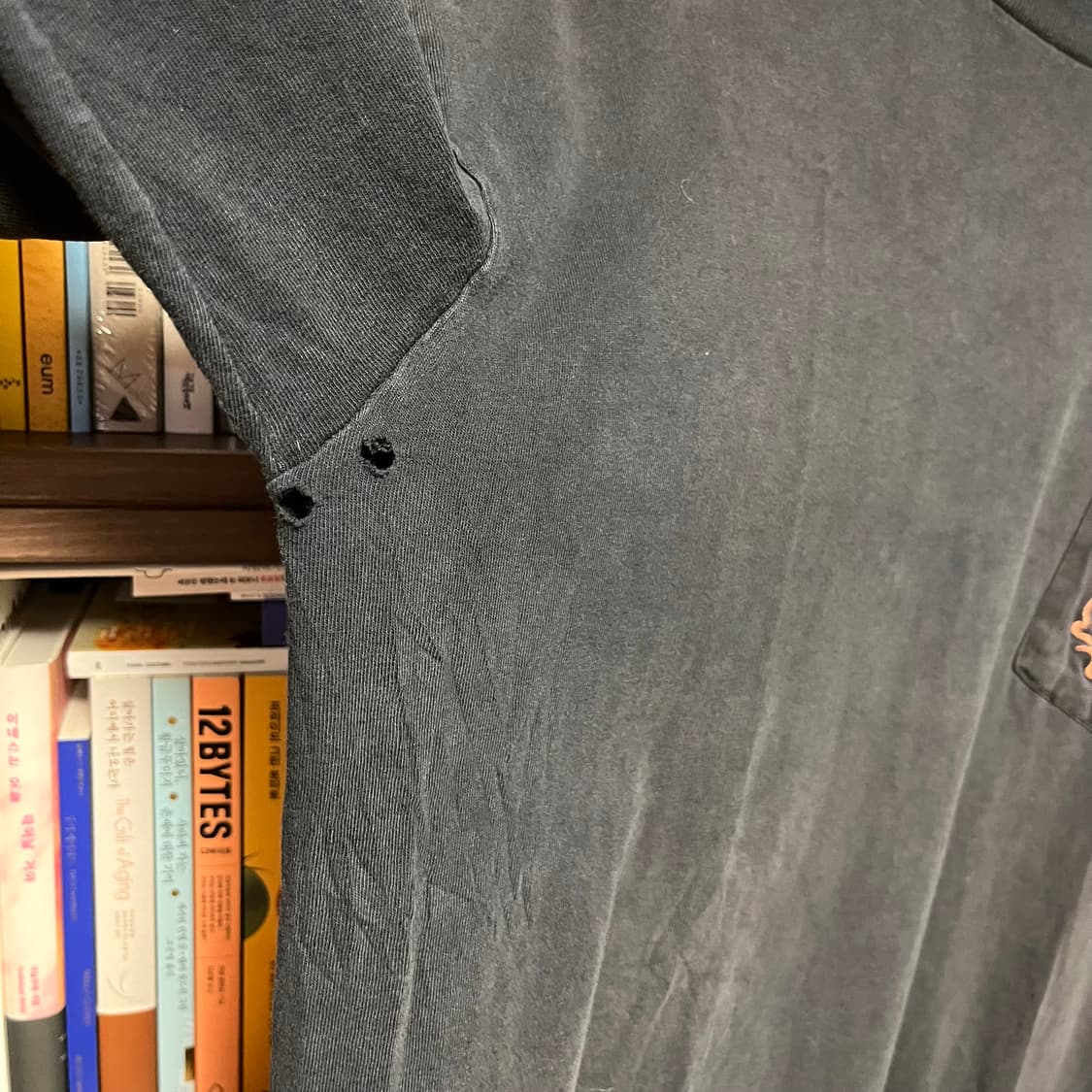 [XL] USA 빈티지 할리 데이비슨 플레임 쉴드 로고 포켓 티셔츠 상품이미지8