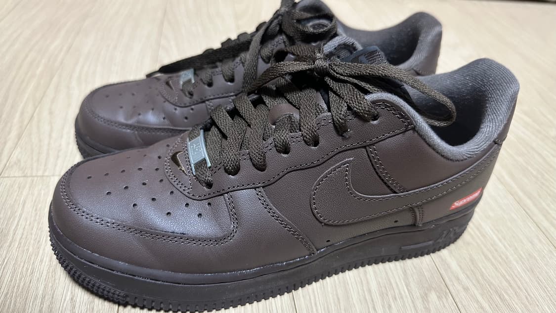 슈프림X나이키 에어포스 슈포스 1 로우 바로크 브라운 (245) 상품이미지1