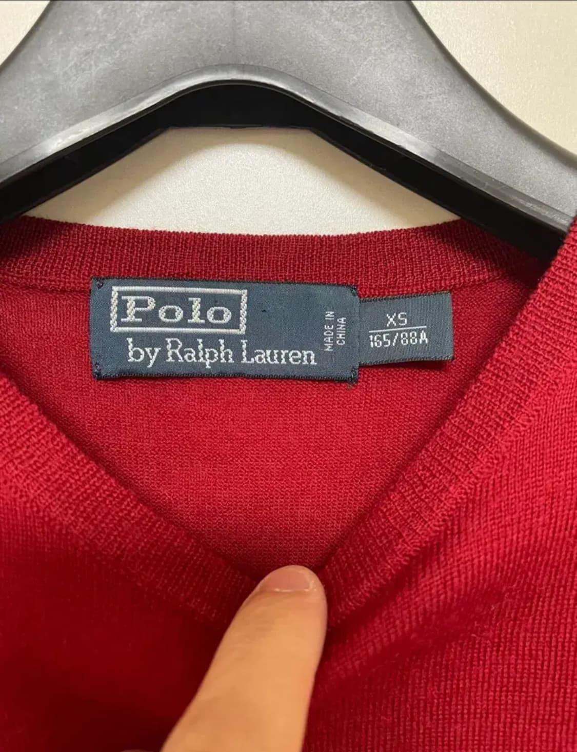 폴로 랄프로렌 빨간색 니트 XS 상품이미지2