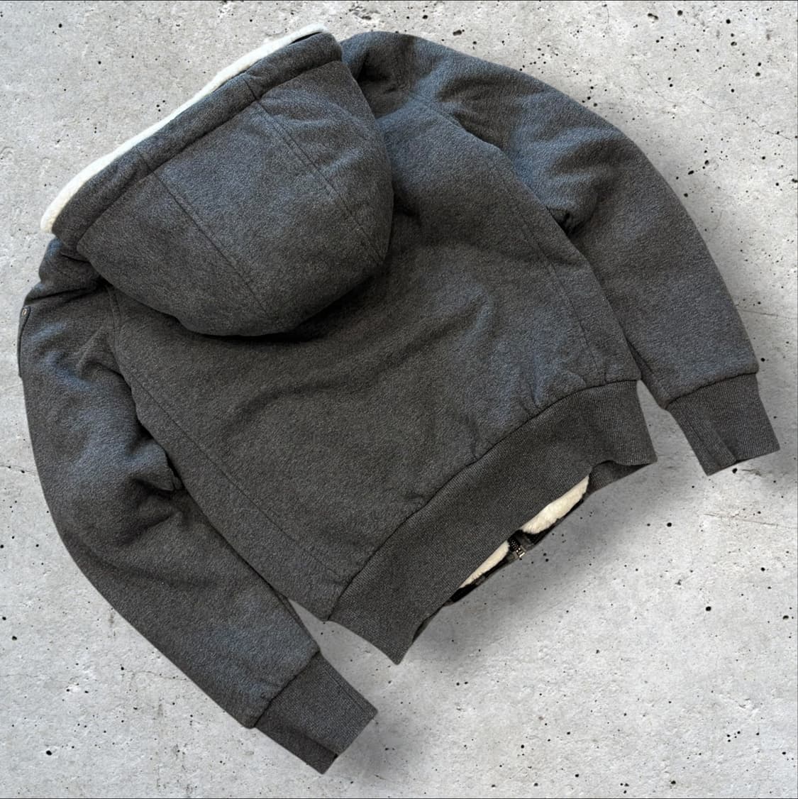 [S] 무스너클 버니스웨터 후드집업 그레이 퍼 안감 D677 상품이미지2