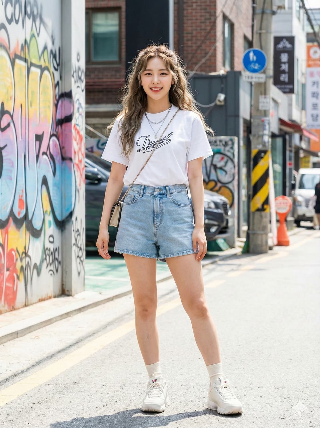 던스트(Dunst) 유니섹스 체인 로고 반팔 티셔츠 상품이미지1