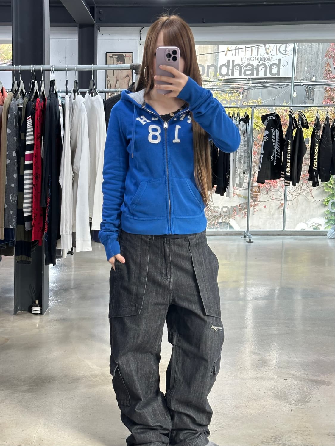 아베크롬비 후드집업 블루 상품이미지3