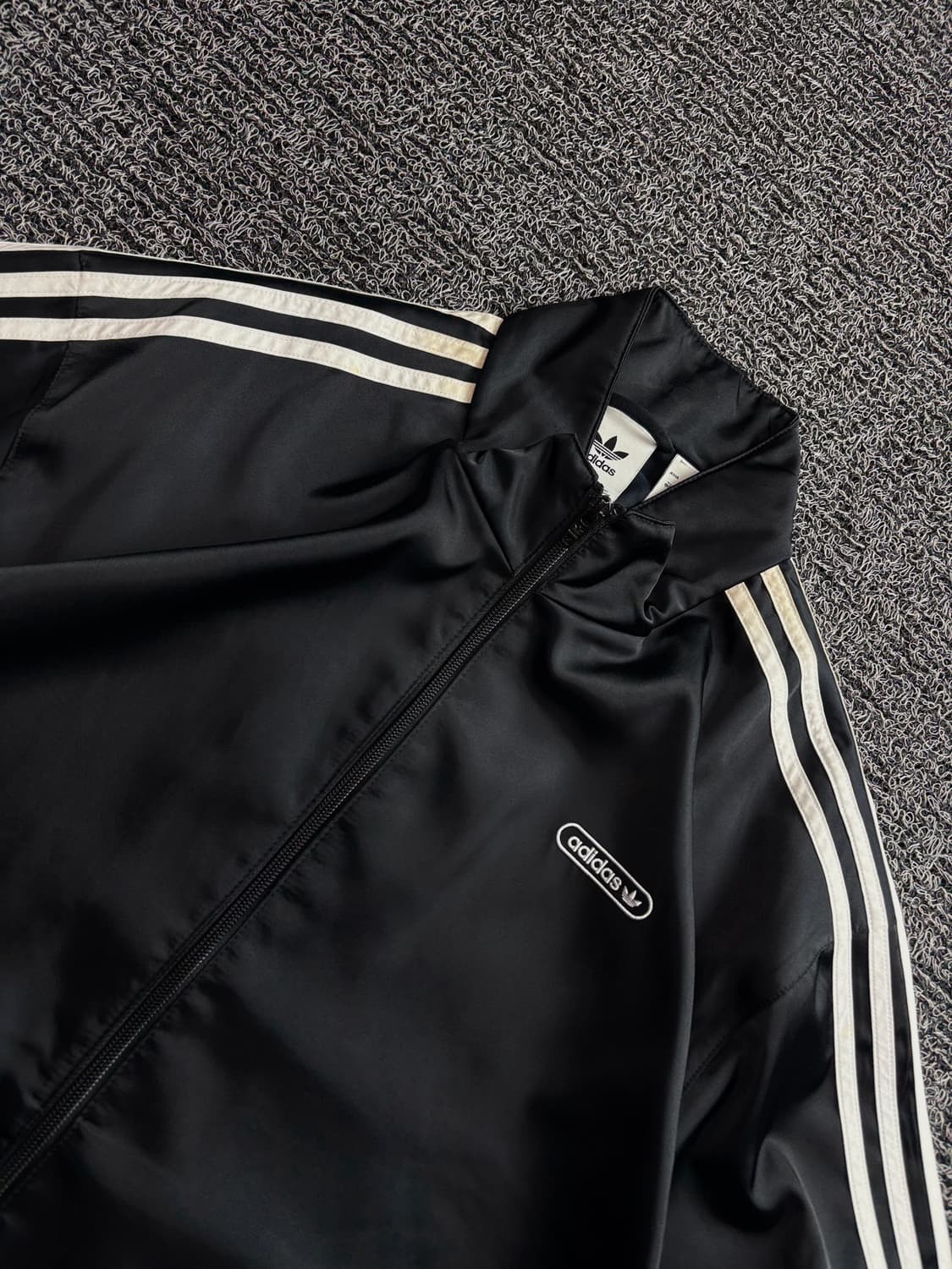 아디다스 신형 박시핏 사틴 트랙탑 져지 블랙 4147 상품이미지3