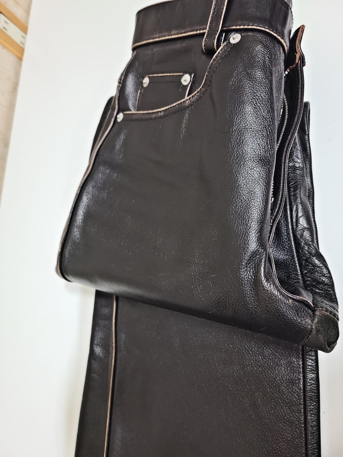 90s' RBC 모터사이클 레더팬츠 32size 상품이미지1