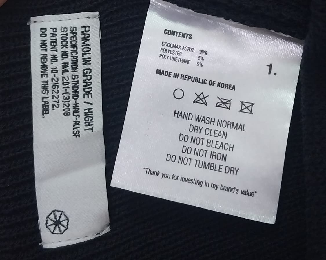 (새상품) 라모랭 숏비니 검정 1사이즈 상품이미지5