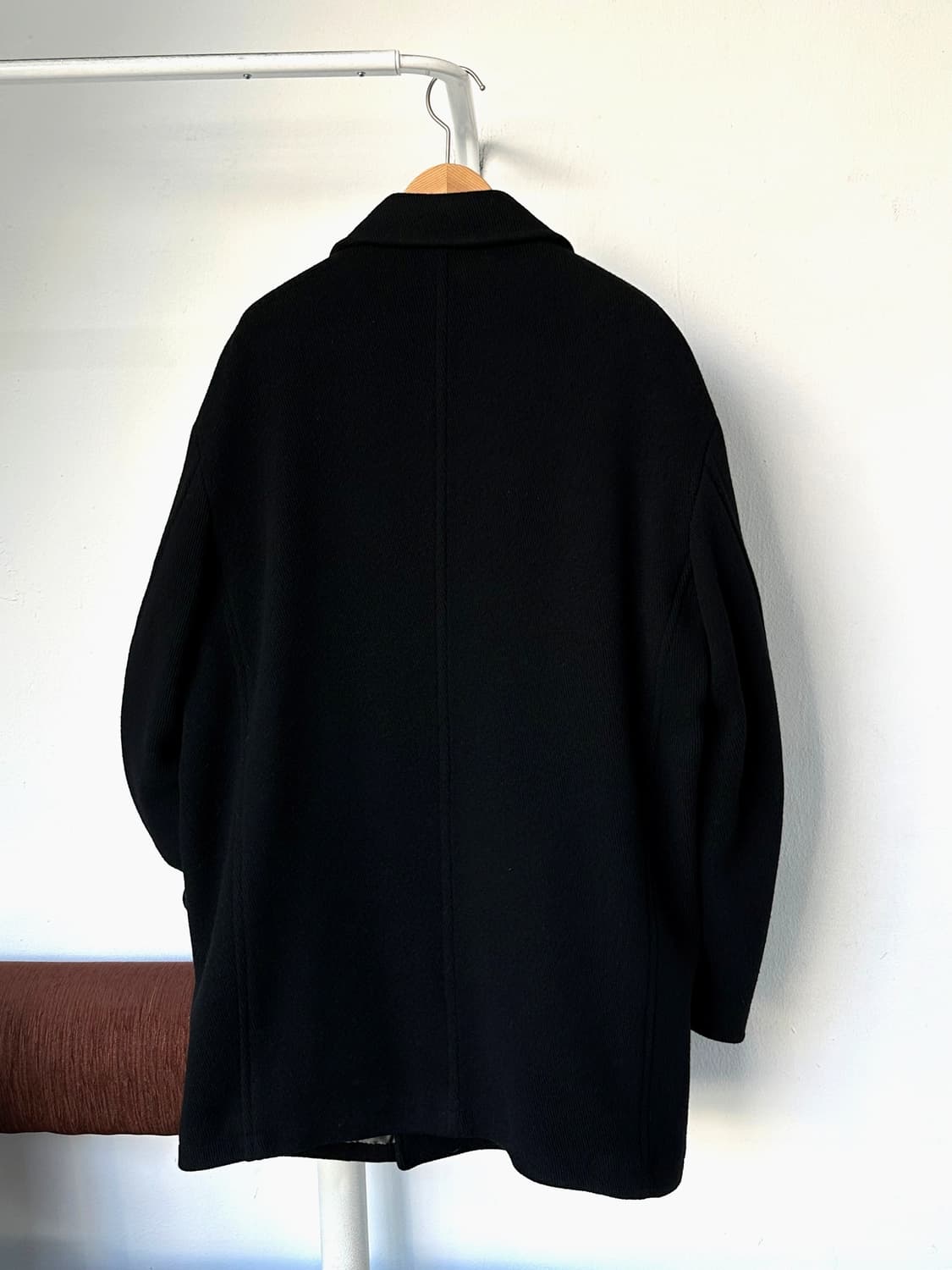 Brushed cord wool design over pea coat 상품이미지3
