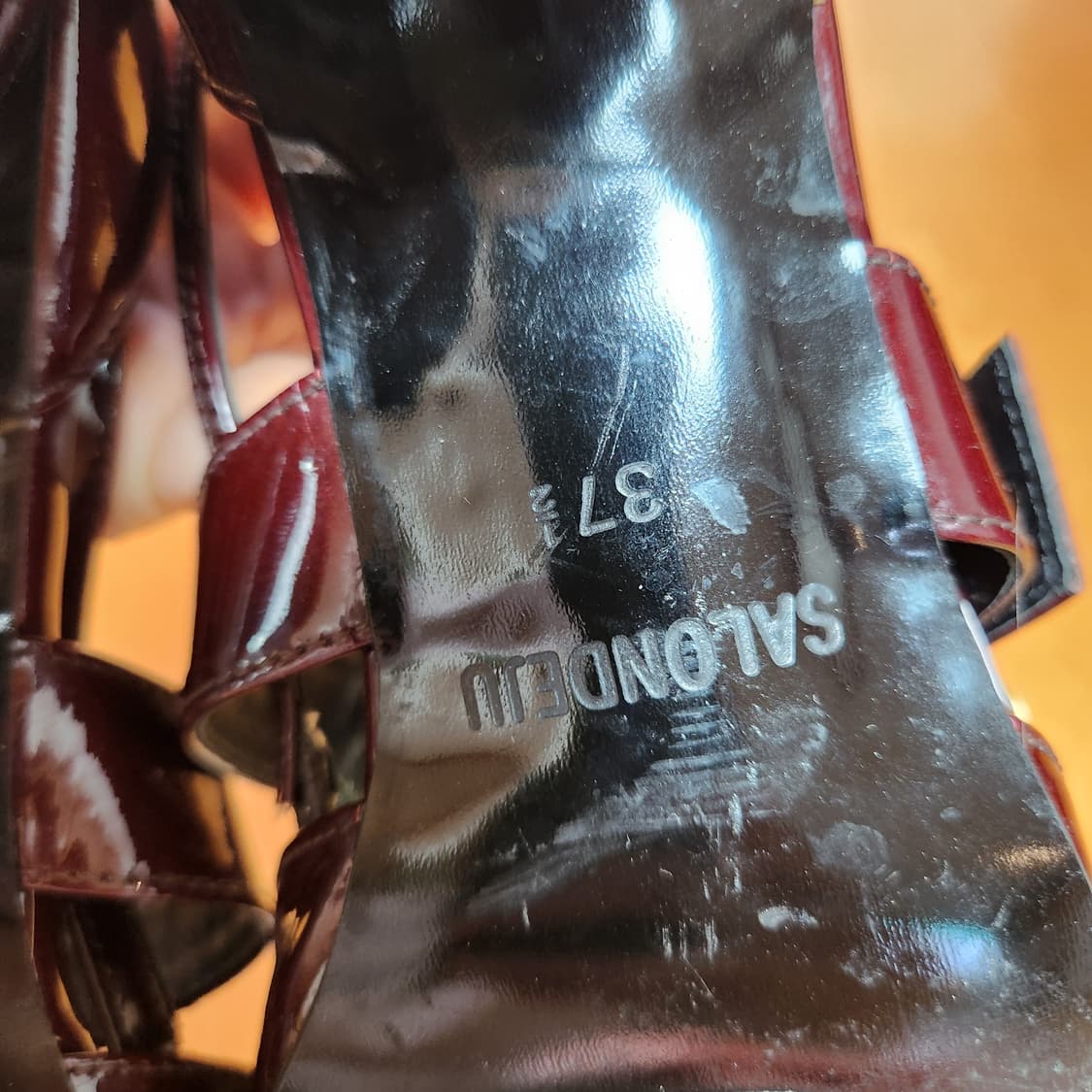 👠 SALONDEJU 버건디 유광 메리제인 힐 (약 240) 상품이미지7