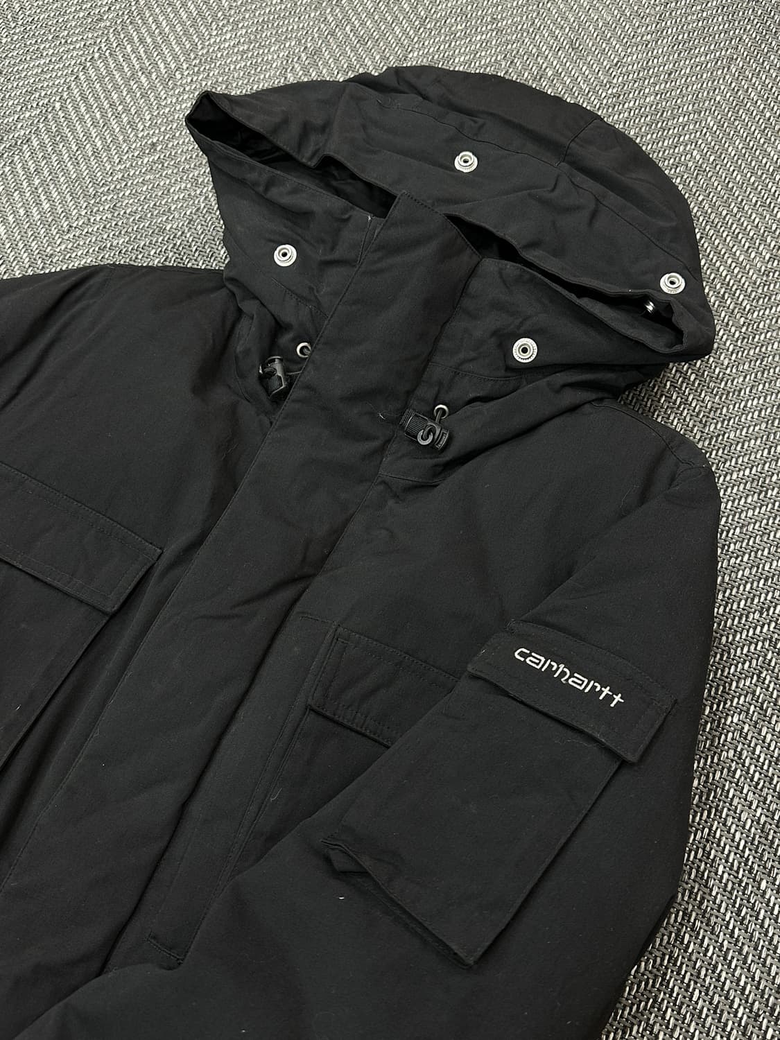 칼하트 WIP 봄버 자켓 파카 블랙 상품이미지8