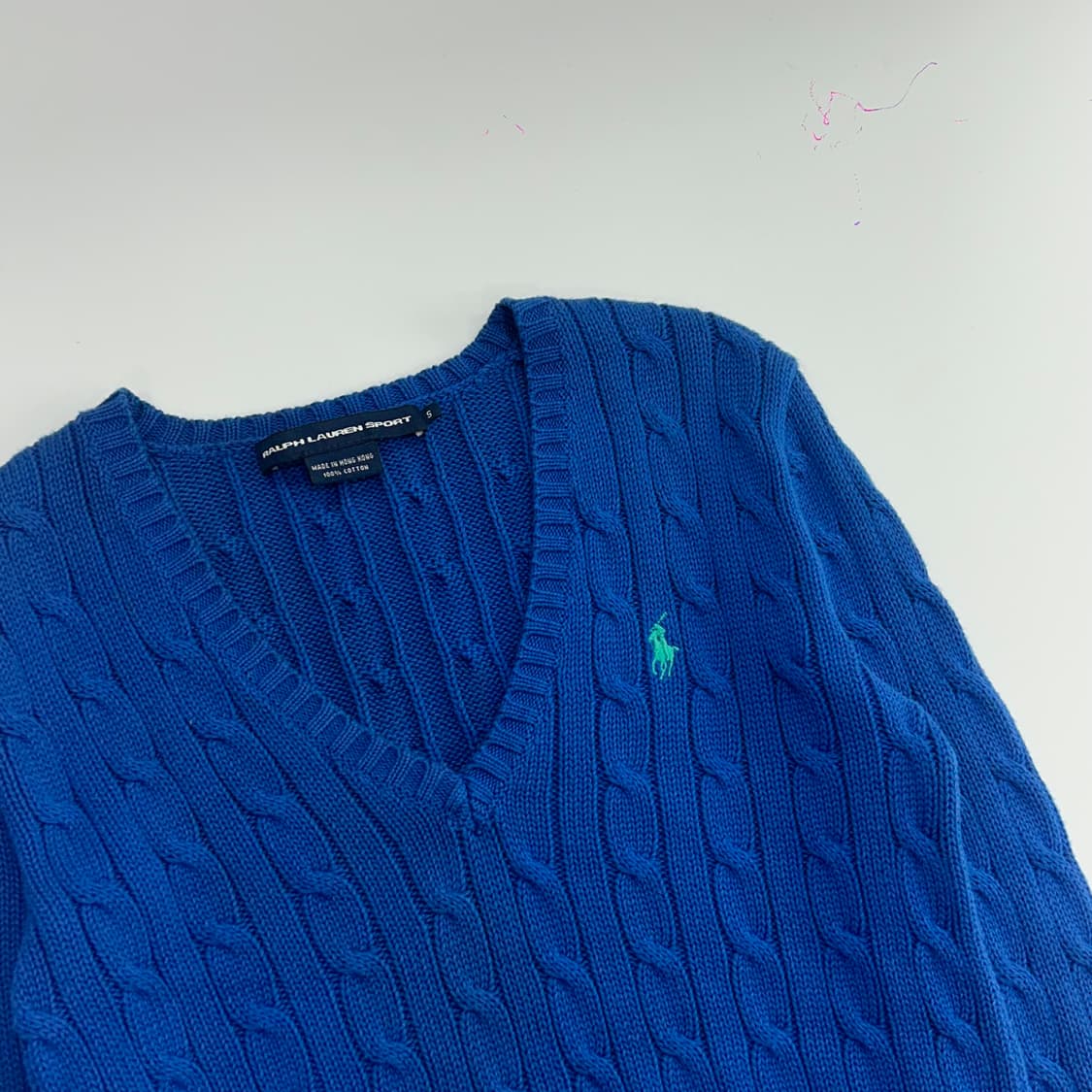 Polo 폴로 민트포니 블루 브이넥 니트  상품이미지4