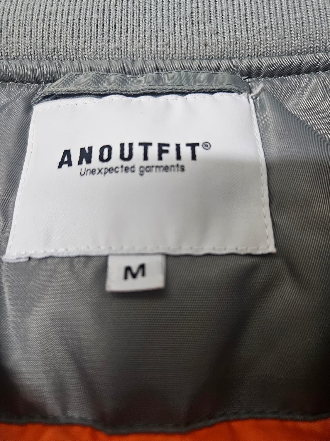 언아웃핏(ANOUTFIT)  MA-1  항공 점퍼  그레이
 상품이미지4