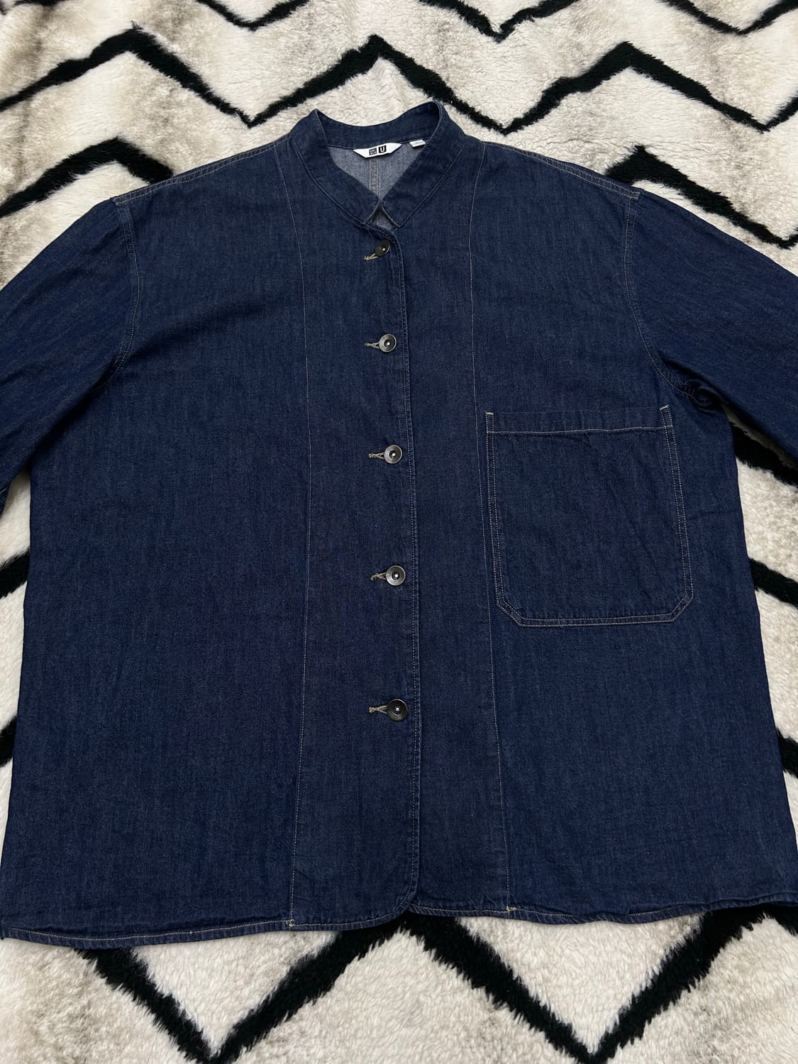[L]유니클로U 르메르 데님 셔츠 자켓/진청 상품이미지3