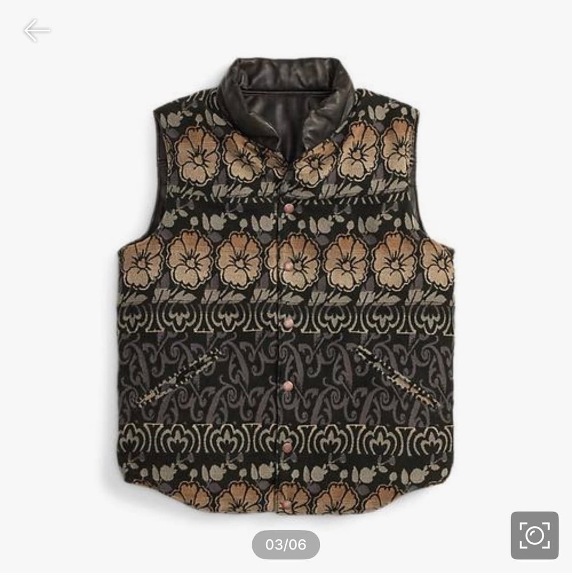 RRL 리버시블 레더 자카드 베스트 상품이미지3