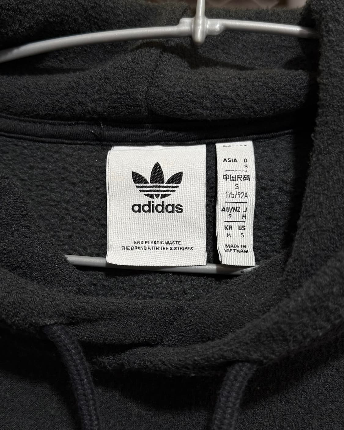 아디다스 블랙 파이어버드 뽀글이 후드티 상품이미지8