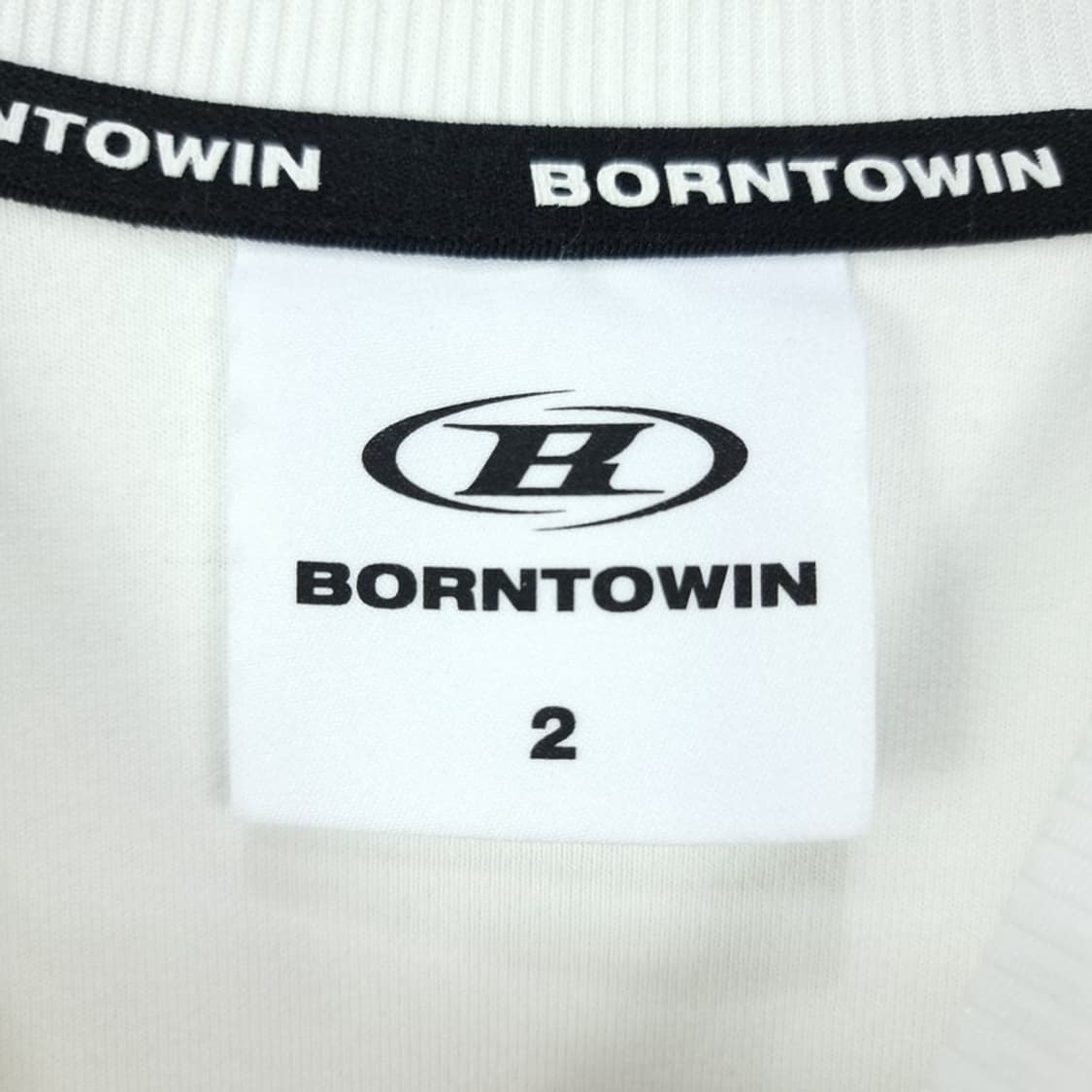 [본투윈] 빅로고 프린팅 오버사이즈 맨투맨 아이보리 M19914 상품이미지7